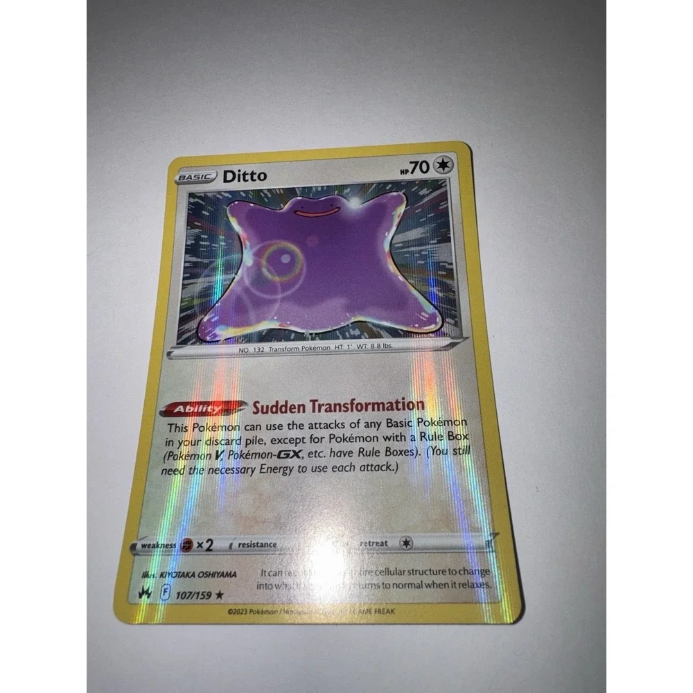 Ditto 107/159 HOLO BLEED ERROR! ✨ Rare 2023 Pokemon Crown Zenith Card NM